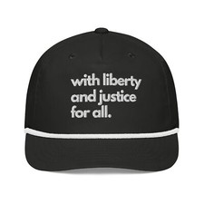 With Liberty And Justice For All Black Golf r...