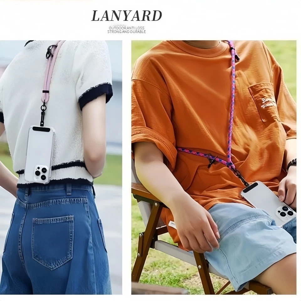 Verstellbares dickes Seil Anti-verloren Handyband Schlüsselband Hals/Umhängetasche UK - Bild 2 von 4