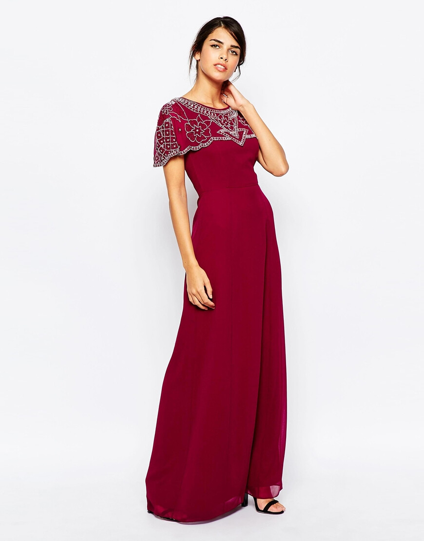 Frock and Frill Maxi Embellished Maxi Dress UK10 EUR38 US6