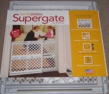 North States 8615 Supergate Light Gray Classic Gate-NEW
