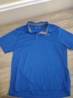 Under Armour Polo Shirt Men's Size Large XL Blue Shirt with Logo Heatgear