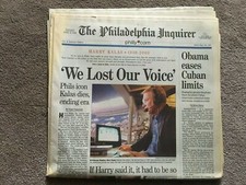 Harry Kalas Philadelphia Phillies Inquirer Newspaper 
