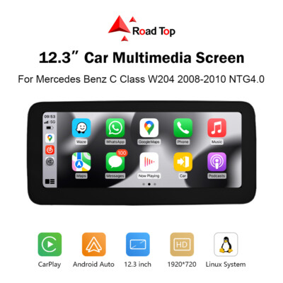 12.3' Wireless Carplay Touchscreen Stereo Multimedia für Benz C W204 S204 ntg4.