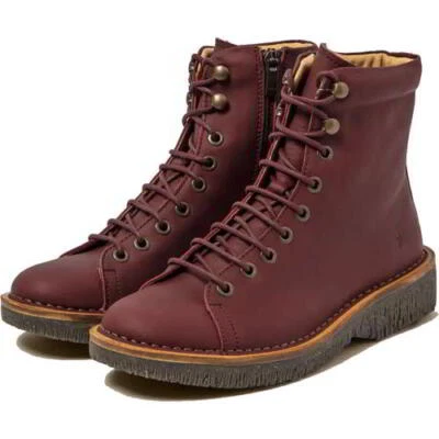 El Naturalista N5572 Womens Ladies Red Leather Lace Up Zip Ankle Boots Size 4-9 - Image 1 of 4