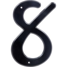 4" Nail-On Black Plastic House Number 8  Mailbox Number