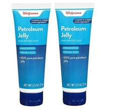 Walgreens Petroleum Jelly Skin Protectan Travel LOT OF 2 Size 2.5 oz