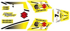 SUZUKI LTA50 LT50 QUAD SPORT DECALS GRAPHICS STICKERS SET YELLOW