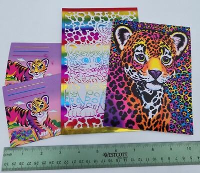 Lisa Frank Vintage Tiger / Cheetah Notepad, Postalettes, & Jumbo