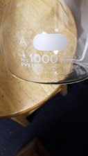 2xPyrex Lab Glass 1000 ml fiaschetta bicchiere bollente distillazione vetro corning vintage