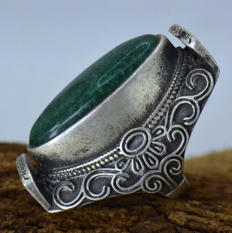 Natural Malachite Stone Ring-Vintage Malachite Silver Ring-Handmade  Malachite | Roarsilver