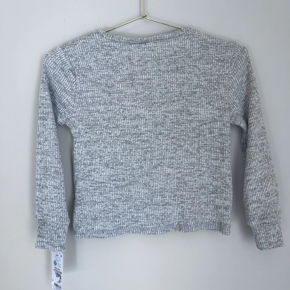Suéter Carter’s Nuevo Con Etiquetas Niños Niñas Hilado Suave Girado Frontal Acanalado Gris Talla 6 Foto 3 de 4