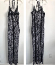 Athleta Dash Jumpsuit XL Strappy Back Elastic Waist Active Travel Workout Errand