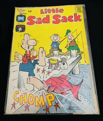 Little Sad Sack #4 Harvey Comics April Fishing Same Day Expedited Shipping