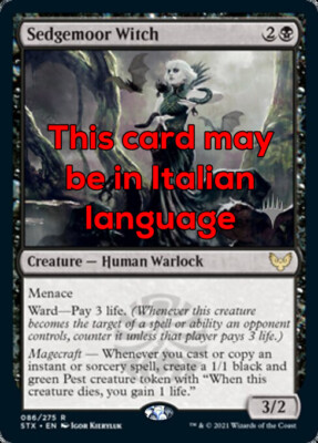MTG SEDGEMOOR WITCH FOIL EXC - MOOR HEIDEHEXE - STX PP - MAGIC