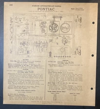 Auto Electric Schematic 1950 Pontiac Models 27 Chieftain & Streamliner 8 cyls