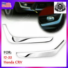 Chrome Front Fog Light Lower Eyelid Cover Trim for Honda CR-V CRV 2017 2018 2019