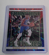 DonRuss Franchise Features #10 Giannis Antetokounmpo #/15 Red/Green/Blue Lazer