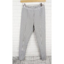 Connection 18 Pants Women's Small Black White Check High Rise Retro Classic work