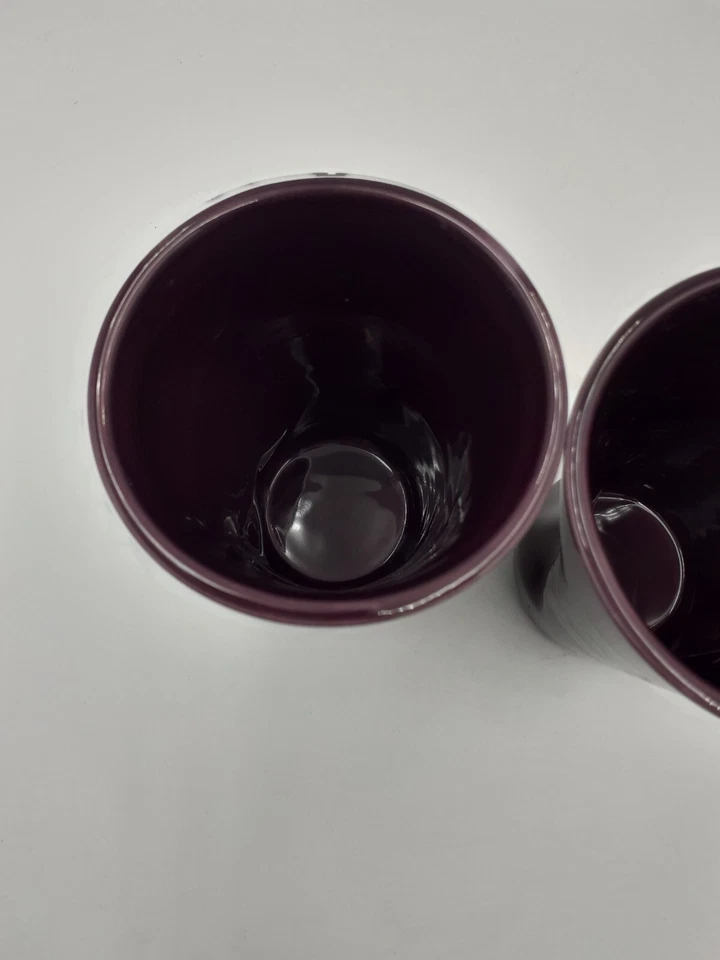 Vaso crumple de porcelana Revol 8 onzas marrón oscuro Francia Foto 4 de 4