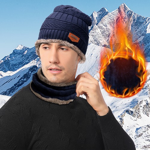 Women's Mens Slouchy Knit Winter Fleece Beanie Hat Baggy Ski Fur Warm Skull Cap - Picture 32 of 54