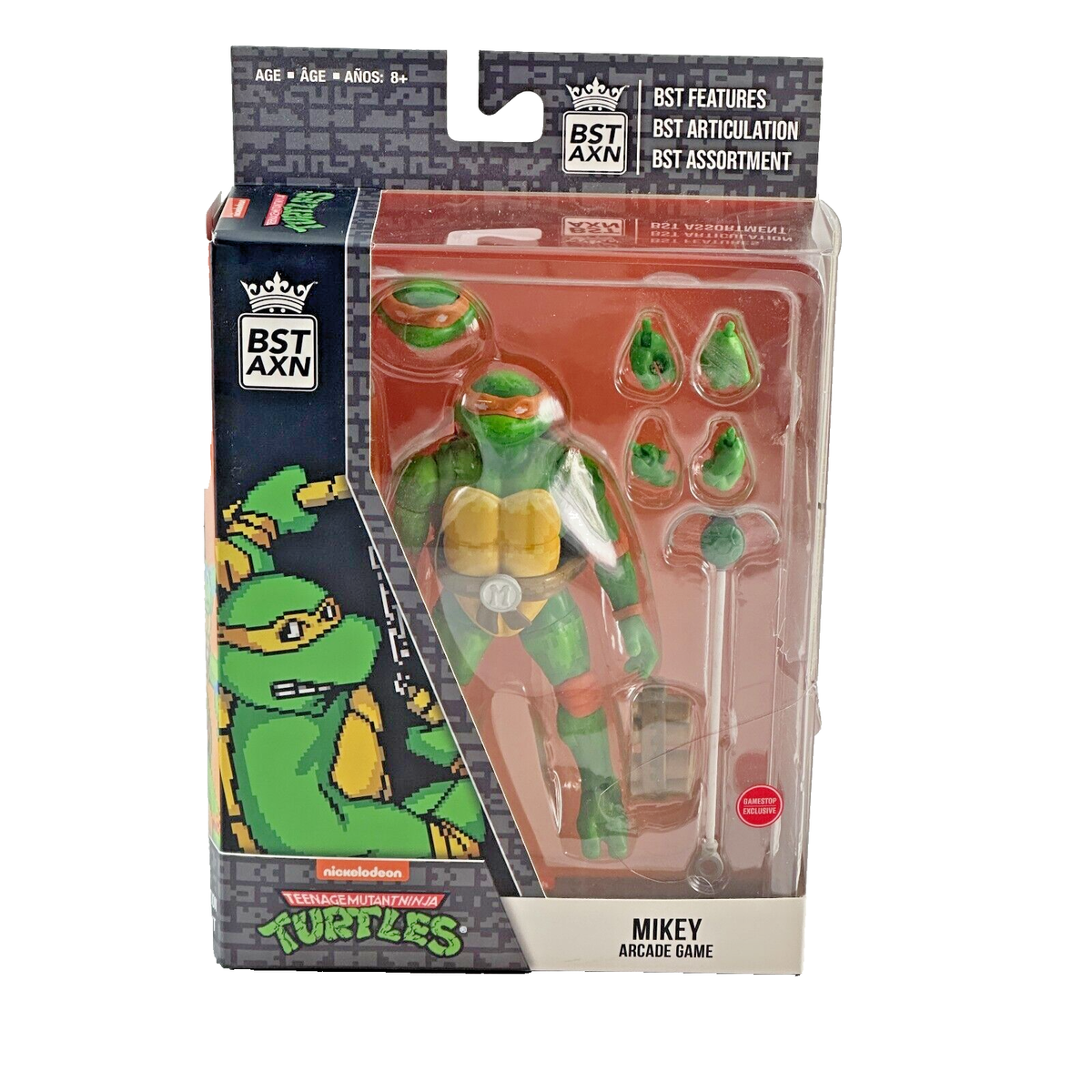 BST AXN TMNT Teenage Mutant Ninja Turtles Mikey Arcade Game Figure