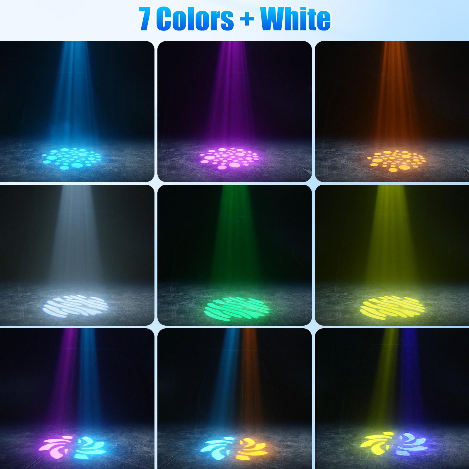 120W LED 8GOBO Moving Head Light RGBW Beam Stage DMX Spot Lighting DJ Disco Xmas