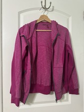 Zella Hoodie Womens Pink Full Zip Up Sweatshirt