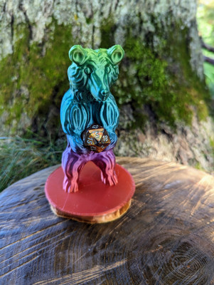 Rainbow Dice Guardian Bear Gummy Bear Dice Guardian TTRPG Accessories PLA 