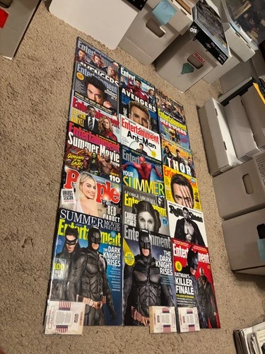 Lot of 18 Entertainment Weekly Magazine and other superhero based