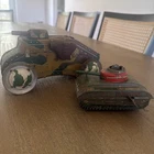 Lot of 2 antique tanks. MARX Windup Tin Lithographed E12 Tank and (Japan?)