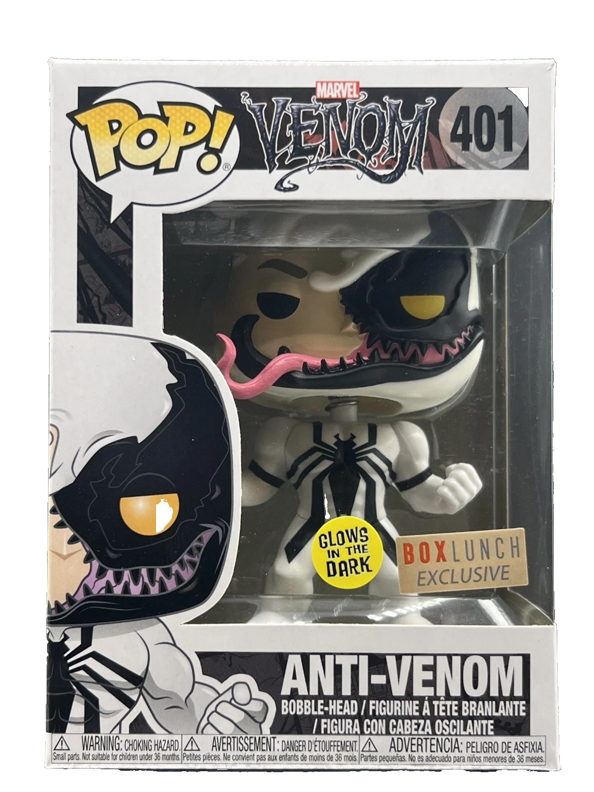 Funko Pop! Marvel - Anti-Venom (Eddie Brock) Glow GITD Boxlu