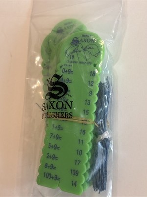 Lot Of 10 Saxon Math 1 Learning Wrap Ups Green Addition +9 PREOWNED 10