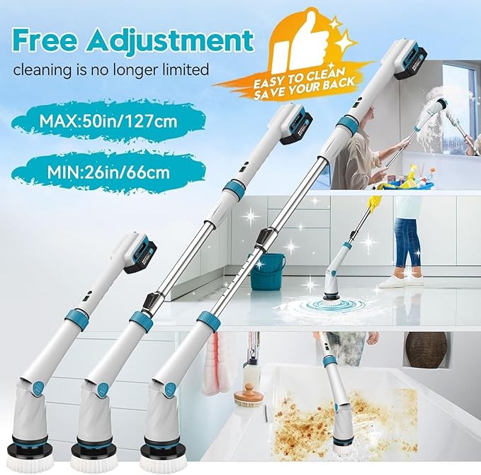 Аккумуляторный электрический скруббер для очистки воды Zordin 21V Spin YD-LDQJS-23-01 - Синий 7590₽