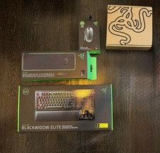 Razer Chroma RGB Gaming Bundle Lot Keyboard, Mouse, Mousepad, Stand