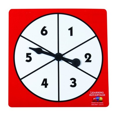 Pack Of 5 Durable Red Number Spinners For Games Chores And Stem Activities