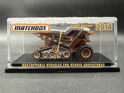 Hot 2014 Matchbox Toy Fair Exclusive BLACK DUMP DOZER wheels SUPER COOL look her