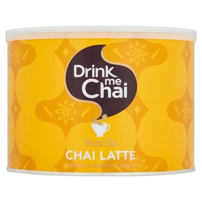 Drink me Chai Latte Vanilla 1,0 kg Dose, köstlicher Vanilla Chai Latte aus U.K.