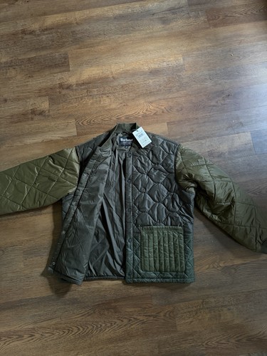 Barbour Cording Quilted Jacket Olive XL Lightweight Utility Quilted Coat NWT