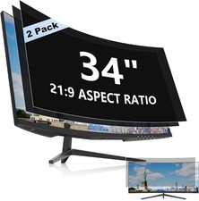 Privacy Screen Filter for 34 21:9 Monitor Anti-Glare Blue Light 2PK