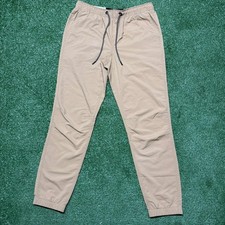 NWT Men's Hurley Tapered Fit Khaki Tech Twill Joggers Size M Tech Stretch TBT
