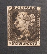 Penny Black 1840 "O" Flaw PL
