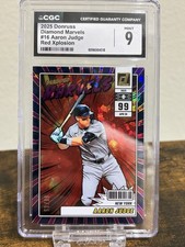 Panini 2025 Donruss Diamond Marvels Aaron Judge #16 Yankees Red Xplosion CGC 9