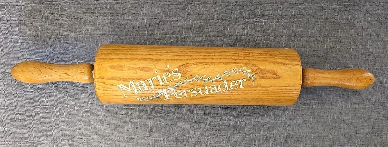 Large Vintage Wooden Revolving Rolling Pin.