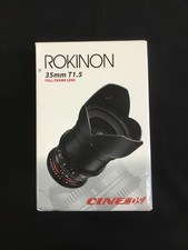 Rokinon 35mm T1.5 Cine AS IF UMC Lens for Canon EF Mount w/Box *NO HOOD*