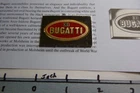 BUGATTI ENAMEL COLOR ITALY CAR MAKER LOGO 1982 VERY RARE SILVER BAR PAPER 2C3