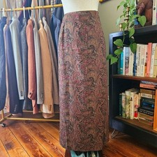 Vintage Talbots Moody Paisley Wrap Skirt