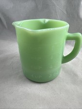 Green Jadeite Glass Depression Style Measurin...