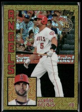 2019 Topps Albert Pujols #T84-9 1984 Silver Pack Gold Refractor /50 Angels