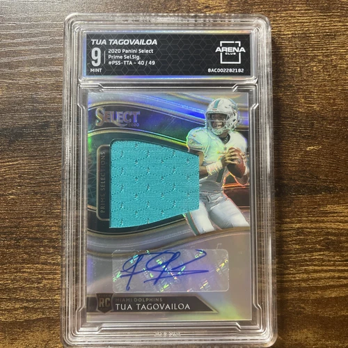 2020 Panini Select TUA TAGOVAILOA /49 Rookie RC Patch Auto Silver Prizm PSS-TTA