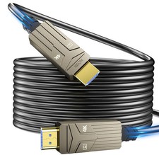 100ft Fiber Optic HDMI Cable 18Gbps 4K 60Hz 4:4:4 Unidirectional Active HDMI 2